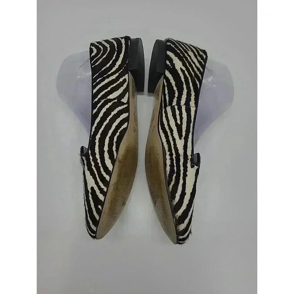 Michael Kors Flats Women's Size 9 M Hair Calf Shoes Zebra Print Slide On - Picture 4 of 10